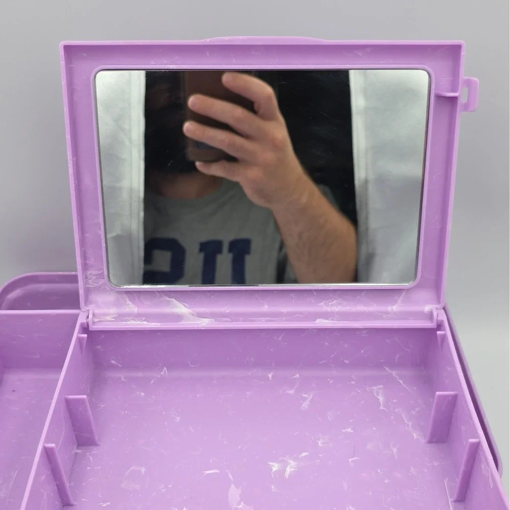 Ulta Beauty Caboodle Make Up Purple Marbled Large Storage Case w/ Mirror